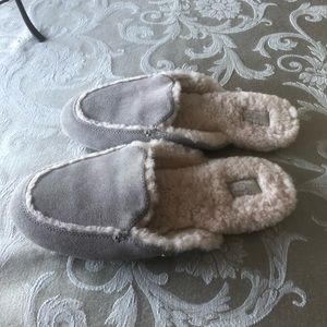 Authentic grey ugg lane slip ons